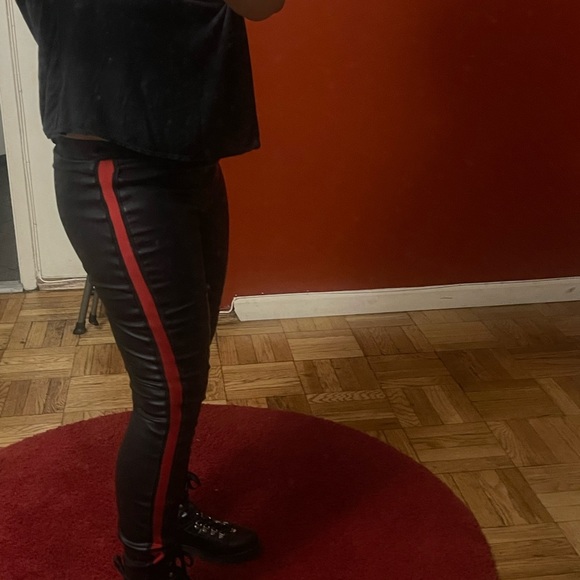 BLANKNYC pleather pants with red tripe on side like New - Picture 15 of 15